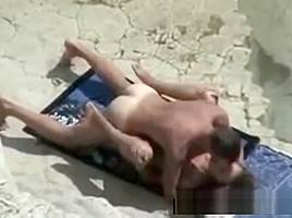 Voyeuring Step mom with her holiday lover at beach