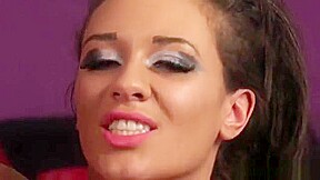 Wacky Stunner Gets Cumshot On Her Face Eating All The Cum