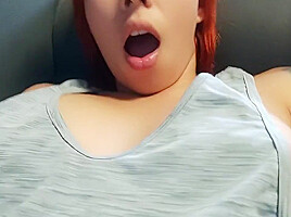 Watch Me Stroke My Pussy And Get Cum While A Guy Works In The Back