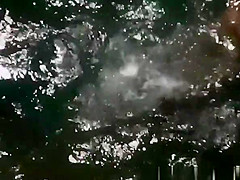 Woman blows her man's cock in the water