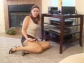 Woman on living room floor