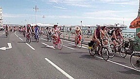 World naked Bike ride 2014 Brighton