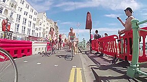 World naked Bike ride 2014 Brighton
