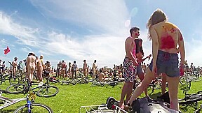 World naked Bike ride 2014 Brighton