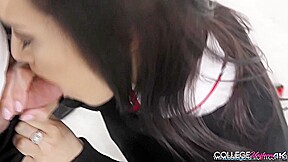 You Pass With A D! College Brunette Lea Guerlin Fucked In Her Uniform!