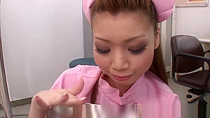 Young Asian slut is giving head POV