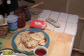Young couple fucking hard at home in all holes