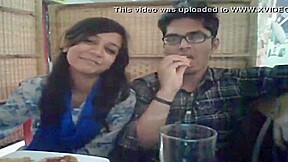 Young couple in a restaurant