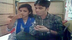 Young couple in a restaurant