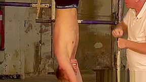 Young gay dude dominated hard by perv