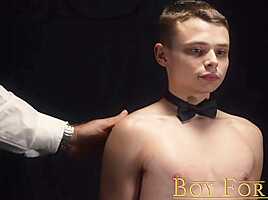 Young twink sold and dominated by Step daddy monster cock with bareback breeding