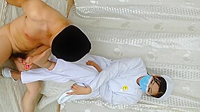 asian nurse cock trampling with shoejob and footjob