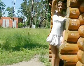 blonde girl - nude in public 2
