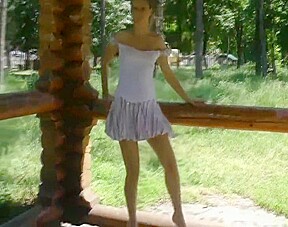 blonde girl - nude in public 2