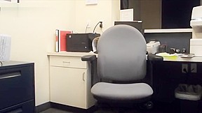 busty masturbating at work