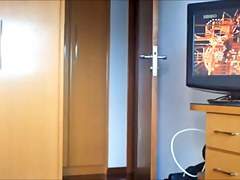 cam filmed a hottie walking in a room