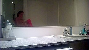 catch girl taking shower 2