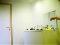 cums on an unaware woman