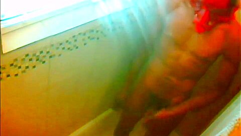 devil jerking off in the shower