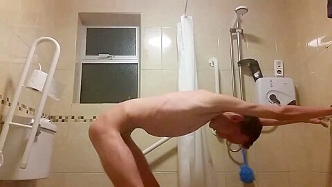 extremely skinny teen 18+ masturbates and takes a steamy shower (sexy body)