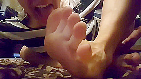 feet crushing purples nails