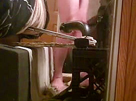 fucking myself ,huge dildo