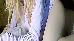 girl rubs her nipples and smokes cigarettes