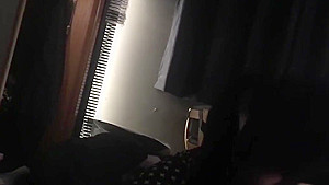 goth gf gives blowjob and gets BIG surprise ;)