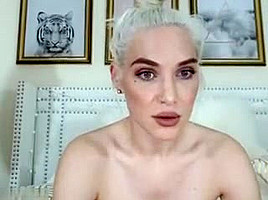 hot amateur gets dressed up and gets anal sex from two big dicks