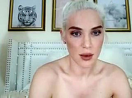 hot amateur gets dressed up and gets anal sex from two big dicks