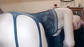 hot wife fucked anal in stockings