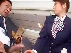 japanese stewardess handjob 1