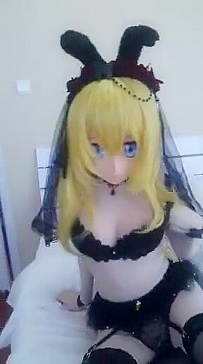kigurumi bride masturbating