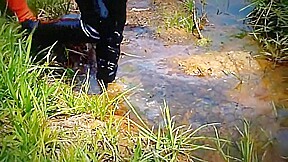 long boots in mud