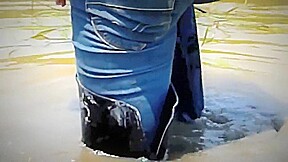 long boots in mud