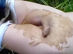 mud play by a lake