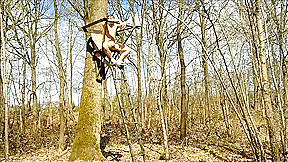 naked in a tree