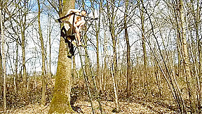 naked in a tree