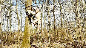 naked in a tree