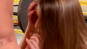 natural busty teen 18+ fucked in the gym