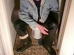 nlboots - rubber trousers, rubber boots, toilet