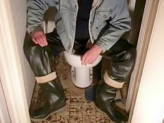 nlboots - rubber trousers, rubber boots, toilet