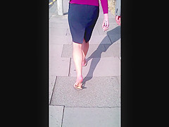 office girl in sandals