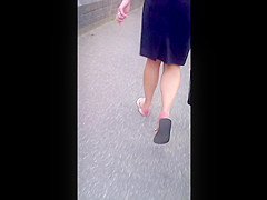 office girl in sandals