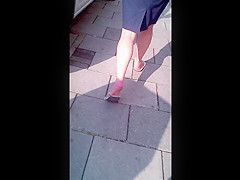 office girl in sandals