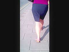 office girl in sandals