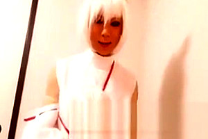 oriental Crossdresser Practice sucking penis