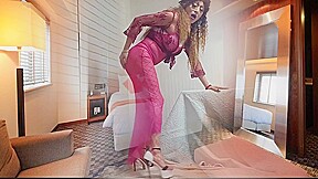 sissy niclo sexy makeup in hotel masturbation