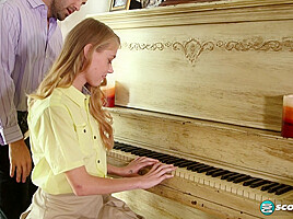 teen 18+ Hannah Hays Fucks Her Piano Instructor
