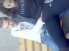 teen 18+ Lets 2 Friends Play With Her Pussy In Public